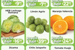 Ofertas HEB frutas y verduras del 5 al 11 de marzo 2024
