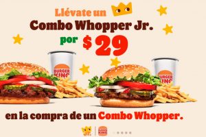 Cupón Burger King Día del Niño 2024: Combo Whopper Jr. por $29