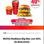 Promoción McDonald's: Cupón 40% de descuento en Mctrio Big Mac