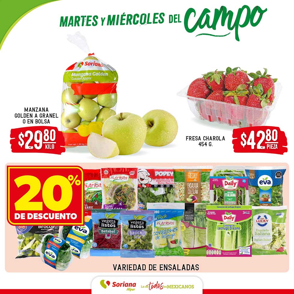 soriana frutas verduras abril 9 2