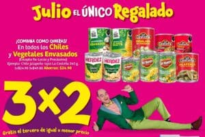 Julio Regalado 2024: 3×2 en chiles, vegetales envasados y toda la dulcería