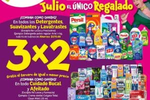 Julio Regalado 2024: 3×2 en detergentes, suavizantes, lavatrastes, cuidado bucal y afeitado