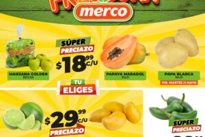 Folleto Merco frutas y verduras del 21 al 23 de mayo 2024
