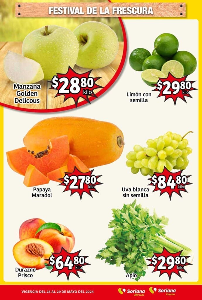 soriana mercado frutas verduras mayo 28 2
