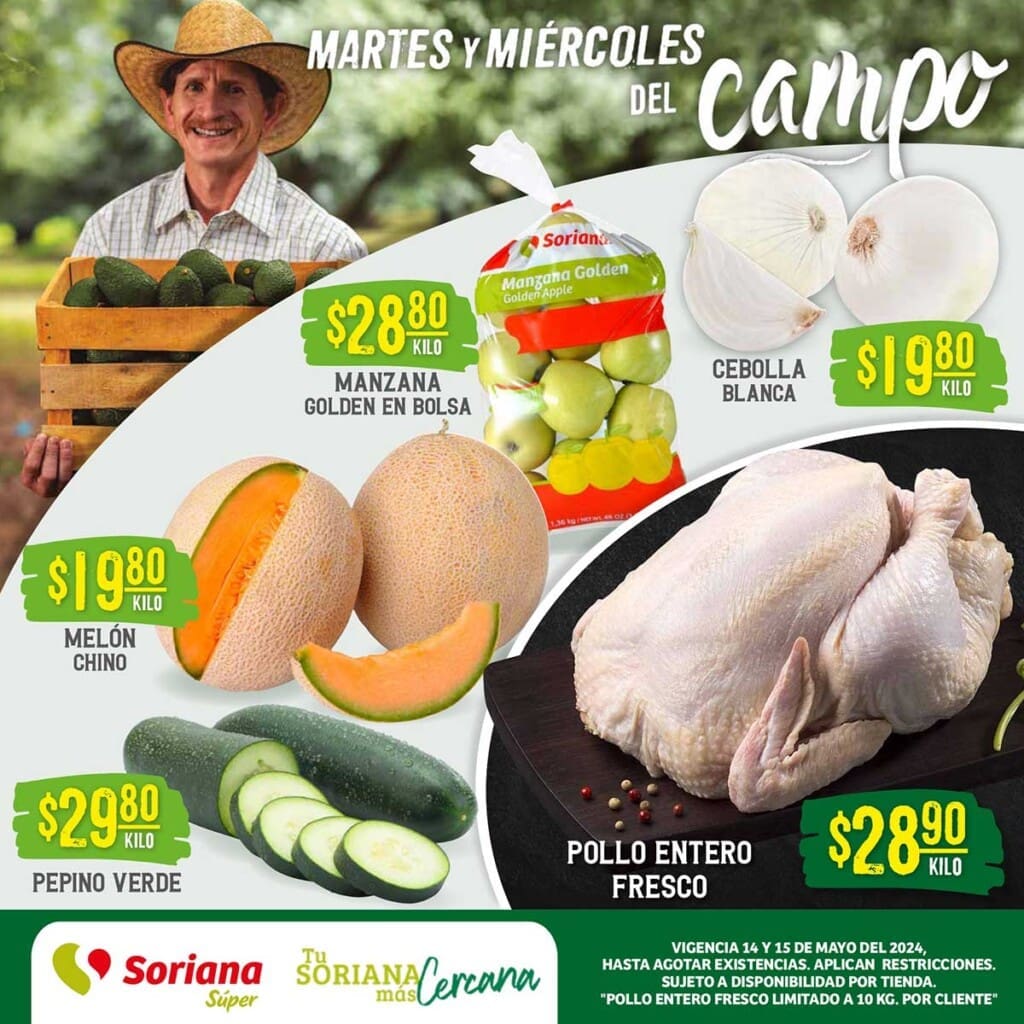 soriana super frutas verduras mayo 14