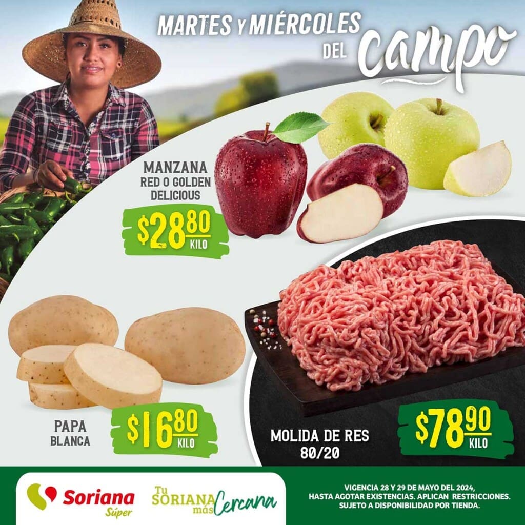 soriana super frutas verduras mayo 28