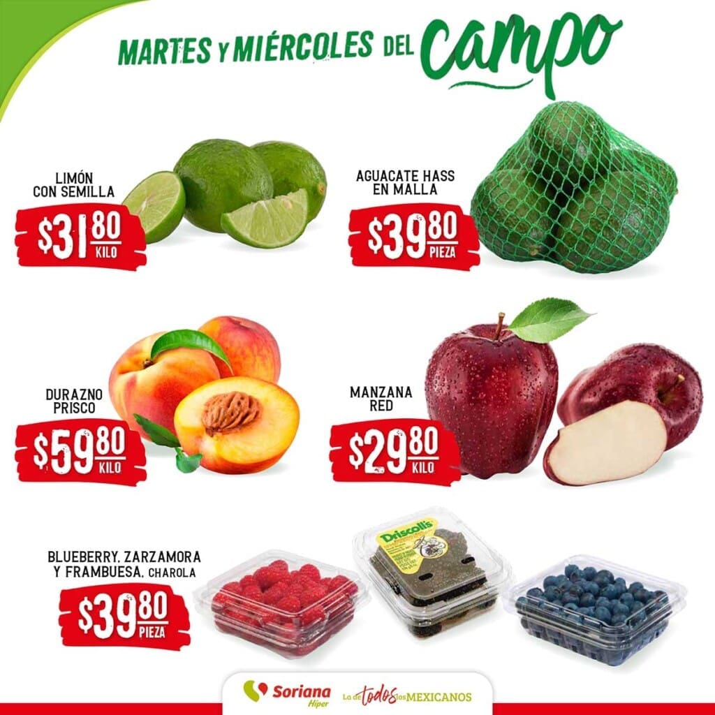 folleto soriana frutas verduras junio 4 2