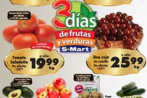 Ofertas S-Mart frutas y verduras del 25 al 27 de junio 2024