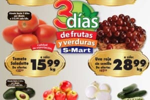 Ofertas S-Mart frutas y verduras del 18 al 20 de junio 2024