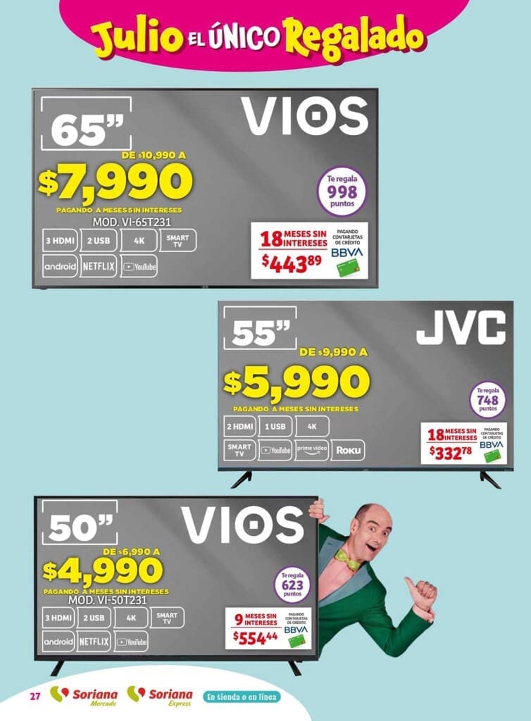 soriana mercado folleto julio regalado 2024 tercer 27