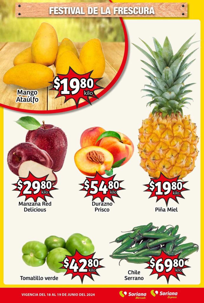soriana mercado frutas verduras 18 junio 2