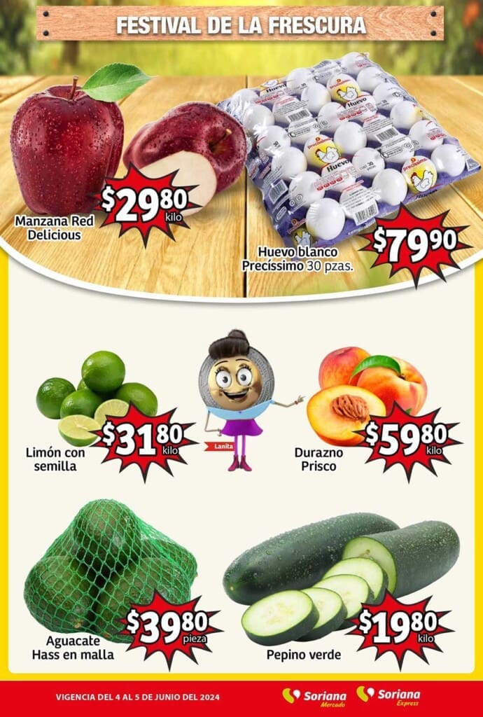 soriana mercado frutas verduras junio 5 2