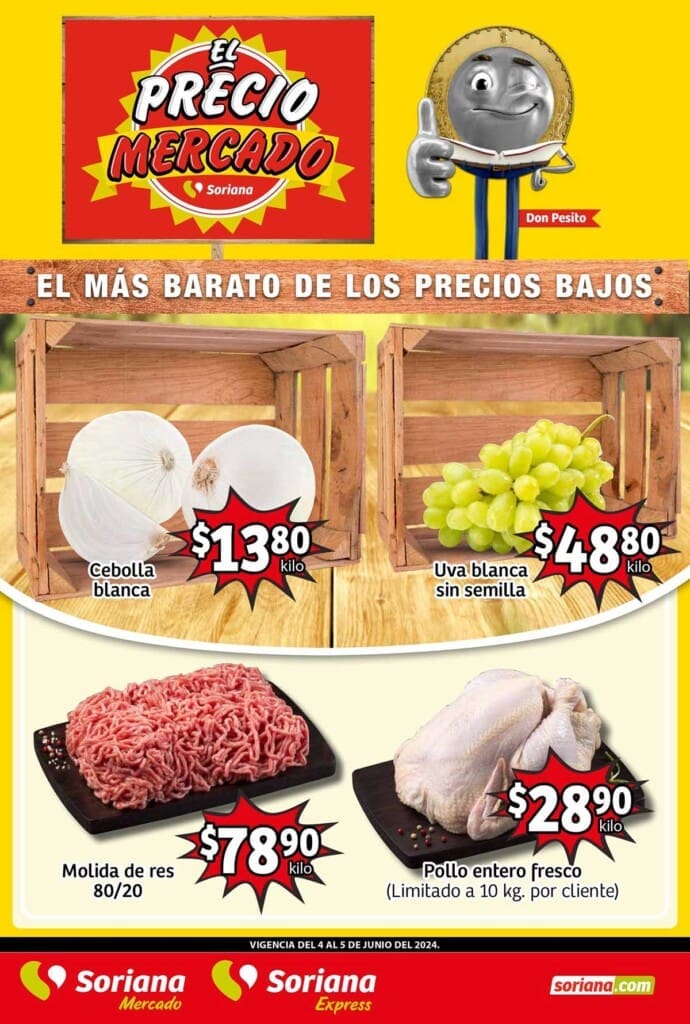 soriana mercado frutas verduras junio 5