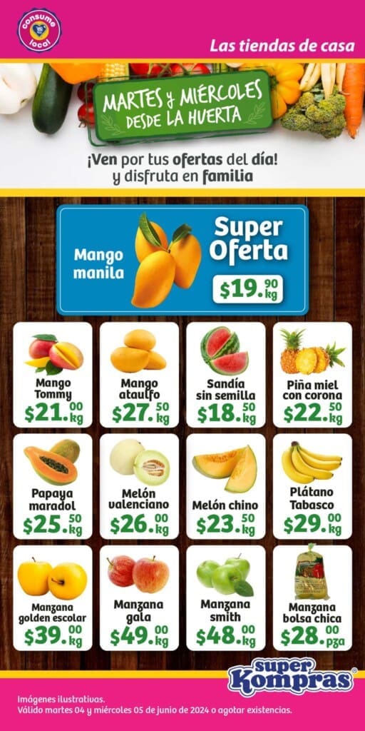 super kompras frutas verduras junio 4