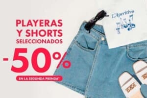C&A: Playeras y Shorts Segundo a mitad de precio