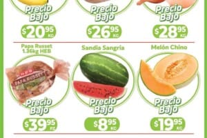 Ofertas HEB Precios bajos en frutas y verduras del 16 al 22 de julio 2024