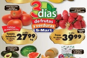 Ofertas S-Mart frutas y verduras del 16 al 18 de julio 2024