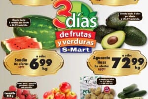 Ofertas S-Mart frutas y verduras del 9 al 11 de julio 2024