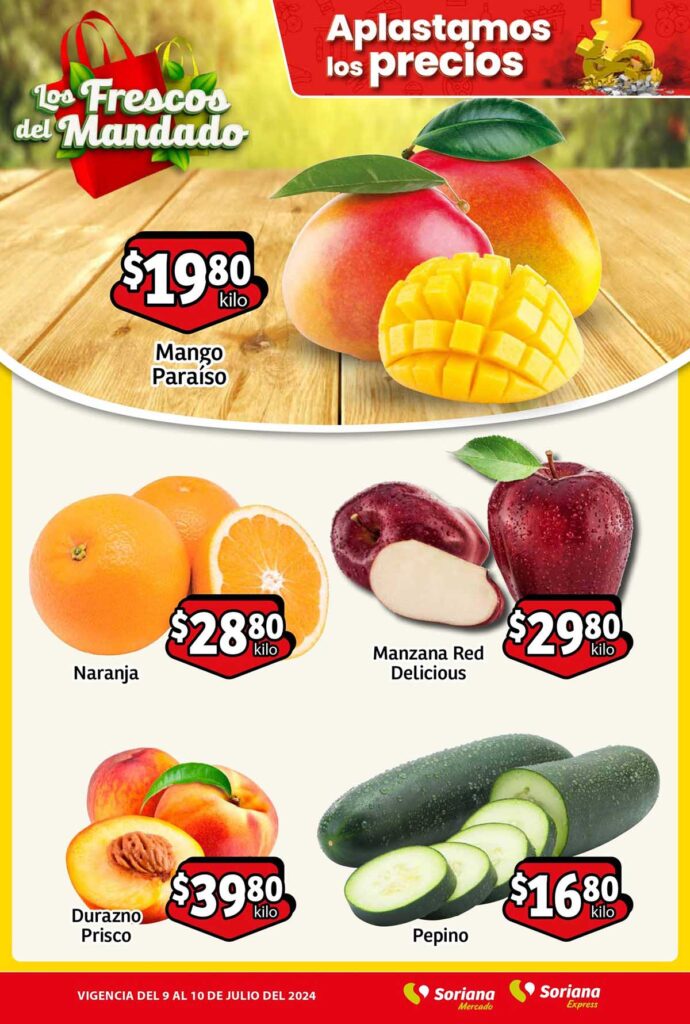 soriana mercado frutas verduras 9 julio 2