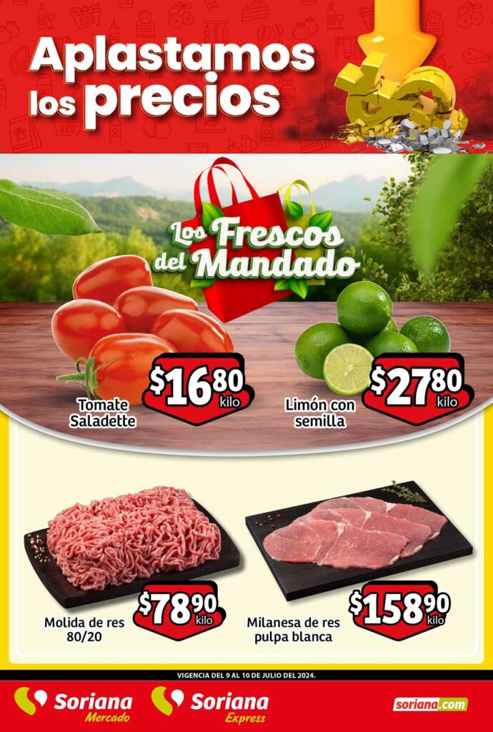 soriana mercado frutas verduras 9 julio