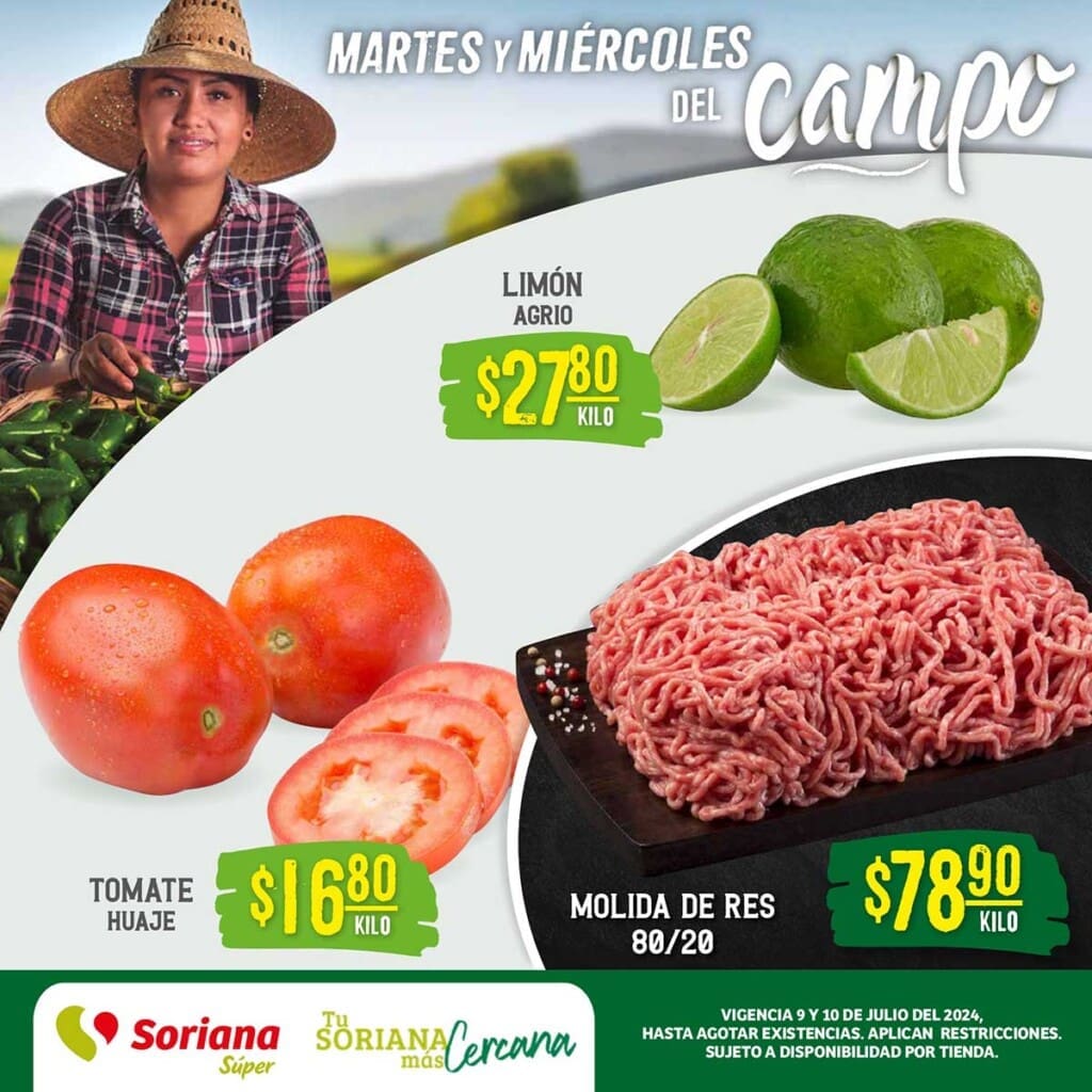 soriana super frutas verduras 9 julio 2