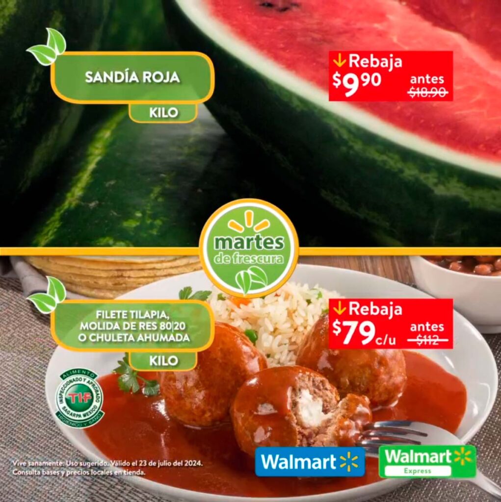 Ofertas Martes de Frescura Walmart 23 de julio 2024