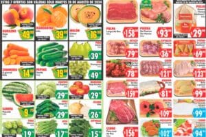 Folleto Casa Ley Frutas y verduras 20 y 21 de agosto de 2024