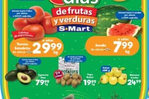 Ofertas S-Mart frutas y verduras del 13 al 15 de agosto de 2024