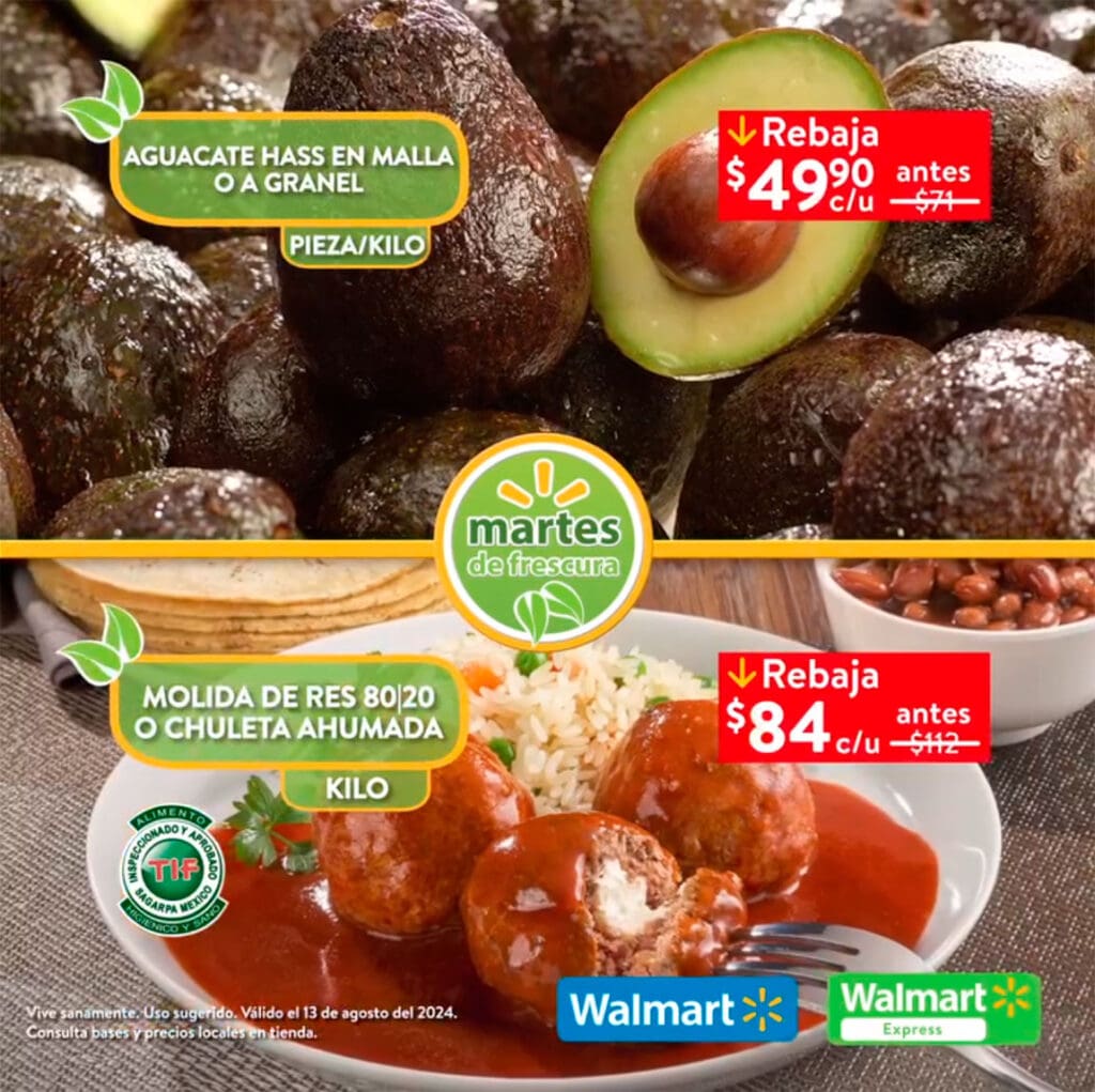 Ofertas Martes de Frescura Walmart 13 de agosto 2024