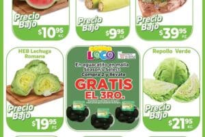 Ofertas HEB frutas y verduras del 17 al 23 de septiembre 2024