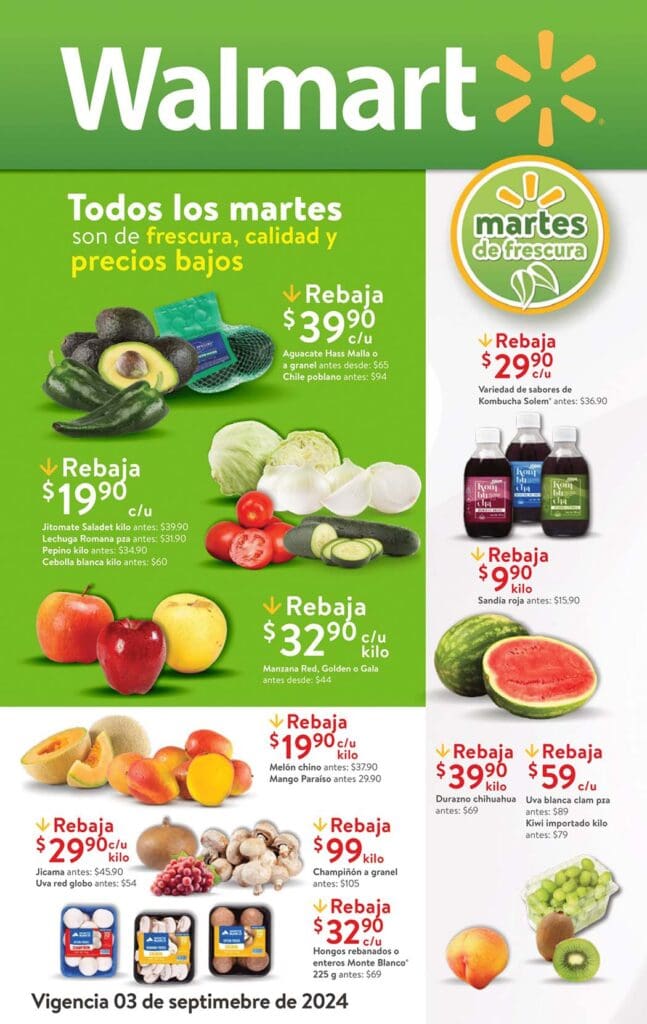 folleto martes frescura walmart 030924