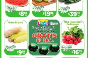 Ofertas HEB frutas y verduras del 10 al 16 de septiembre 2024