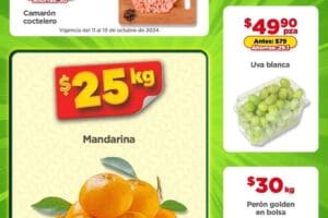 Ofertas Bodega Aurrerá frutas y verduras al 17 de octubre 2024