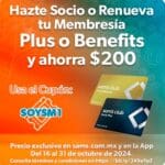 Cupón Sam's Club $200 de descuento en membresía Benefits