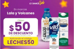 Soriana: Cupón $50 de descuento en productos Lala y los Volcanes