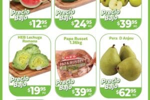 Ofertas HEB frutas y verduras del 1 al 7 de octubre 2024