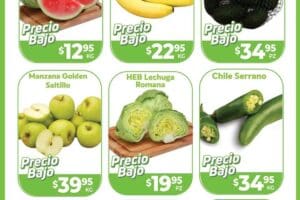 Ofertas HEB frutas y verduras del 8 al 14 de octubre 2024