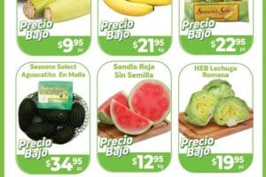 Ofertas HEB frutas y verduras del 22 al 28 de octubre 2024