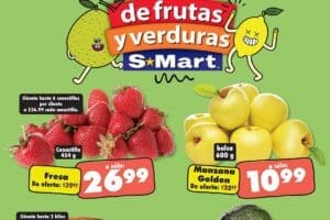 Ofertas S-Mart frutas y verduras del 15 al 17 de octubre 2024