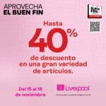 Promociones Liverpool Buen Fin 2024: hasta 40% de descuento