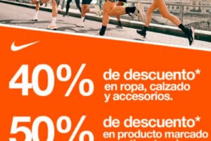 Nike Factory: 40% de descuento en ropa, calzado y accesorios