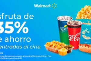 Promoción Cinépolis 35% de descuento usuarios Walmart Pass