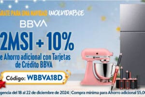 Cupón de Navidad Walmart: 10% adicional + 12 MSI con BBVA 