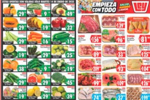 Ofertas Casa Ley frutas y verduras 14 y 15 de enero de 2025