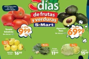 Ofertas S-Mart frutas y verduras del 21 al 23 de enero 2025