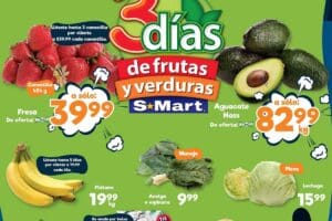 Ofertas S-Mart frutas y verduras del 11 al 13 de febrero 2025