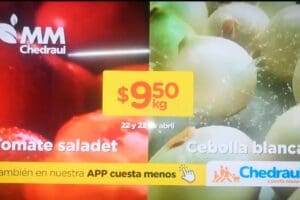 Ofertas Chedraui frutas y verduras 22 y 23 de abril 2025