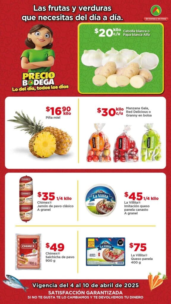 Folleto Bodega Aurrerá Tianguis de frutas y verduras al 10 de abril 2025