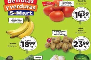 Ofertas S-Mart frutas y verduras del 22 al 24 de abril 2025