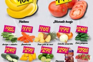 Ofertas Soriana Mercado frutas y verduras del 8 al 10 de abril 2025